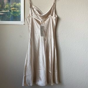 12th Tribe ivory silky slip dress, size S